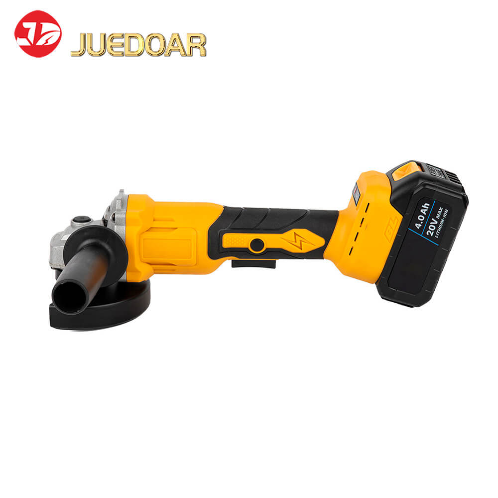 Cordless Brushless Lithium Angle Grinder with 20V 4.0Ah Battery and Fast Charger for Metal Cutting and Grinding