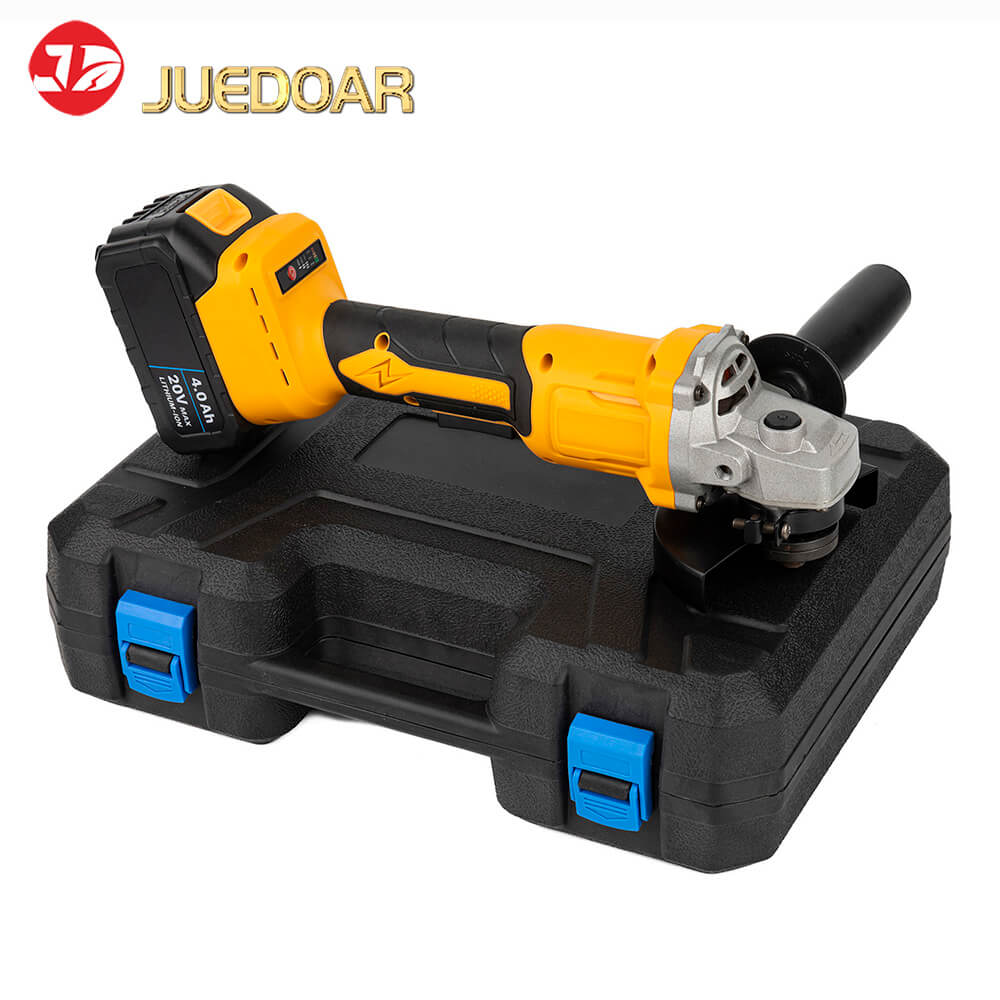 Cordless Brushless Lithium Angle Grinder with 20V 4.0Ah Battery and Fast Charger for Metal Cutting and Grinding