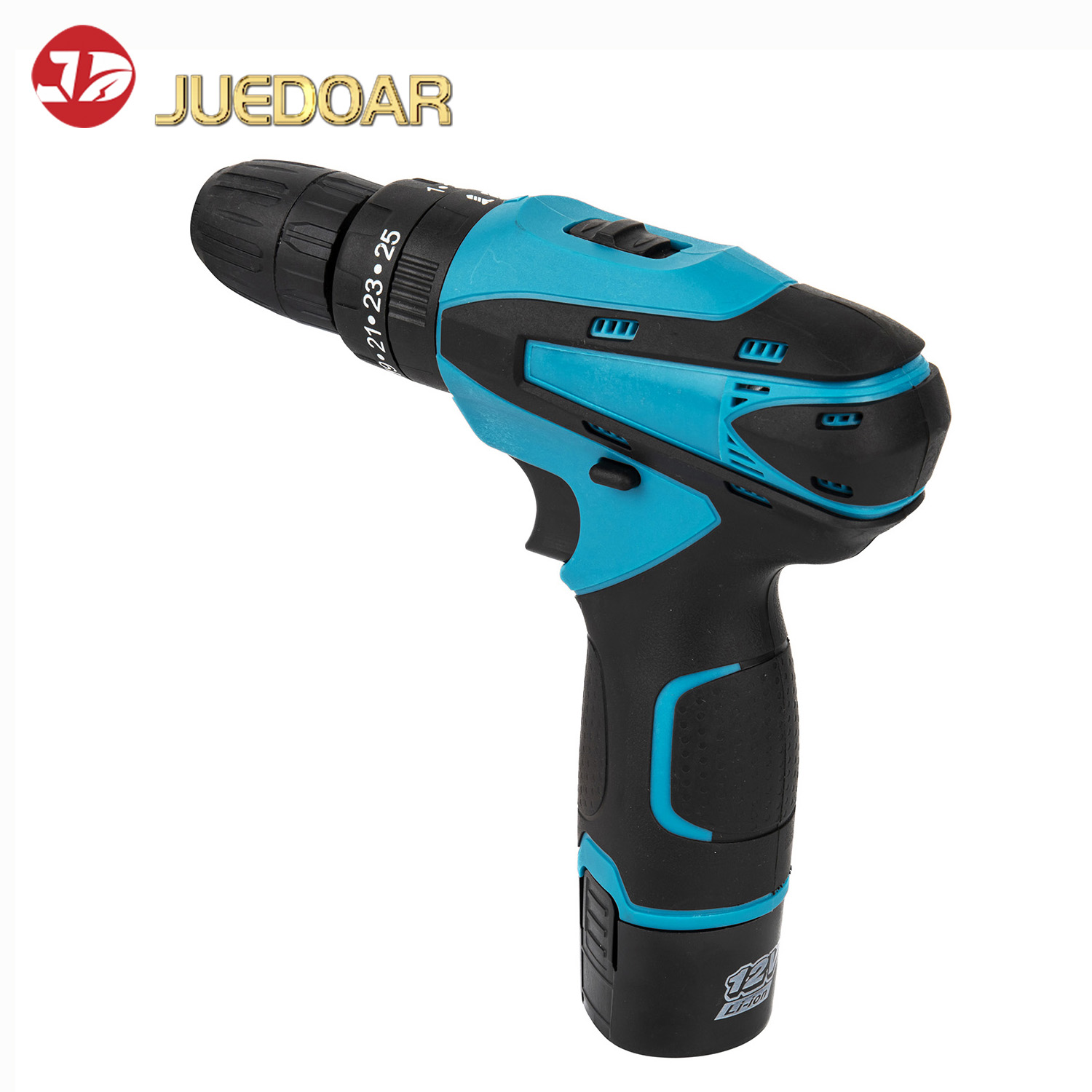 12V Lithium-Ion Drill, Multi-Function Cordless Drill for Home Use, Reversible Speed-Adjustable Electric Screwdriver