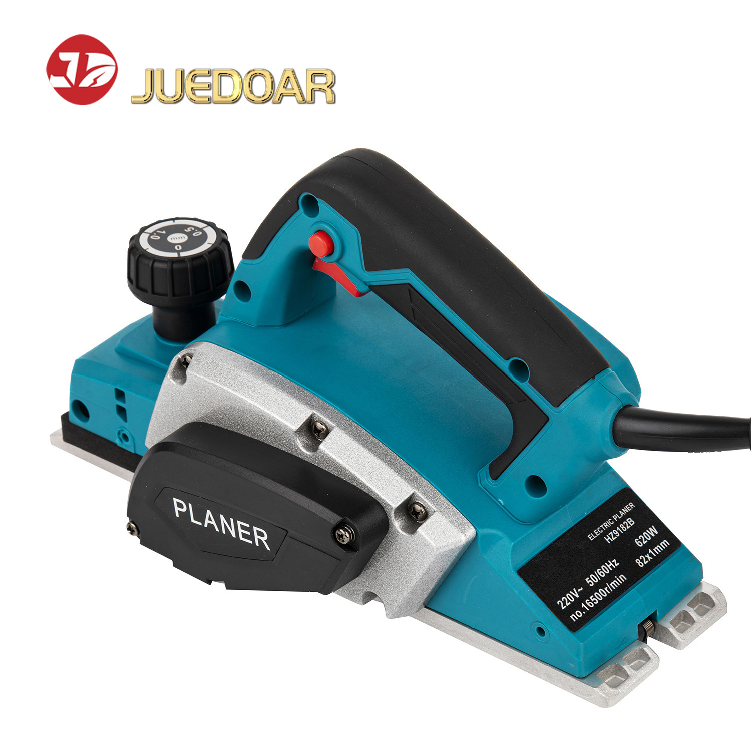 Corded Portable Electric Planer-620W Powerful Motor 82mm Cutting Width-DIY Electric Planer for Home Projects Lightweight & Portable Woodworking Tool