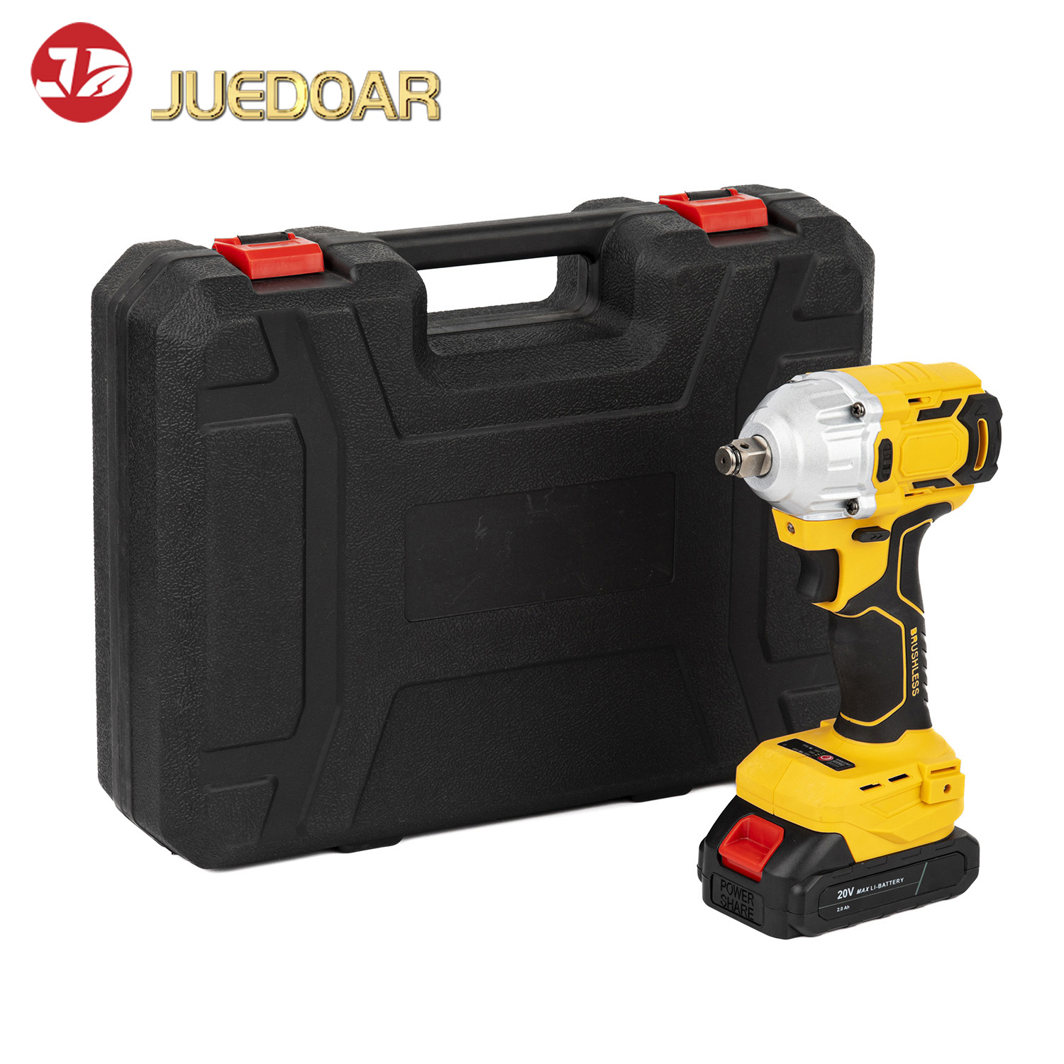 20V Brushless Impact Wrench + 380Nm + 1/2” + 2 Batteries + Built for Auto Repair