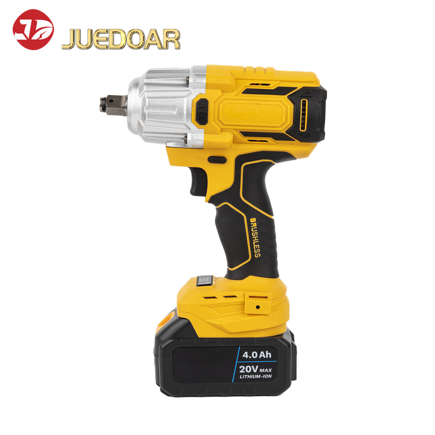 20V Brushless Impact Wrench + 600Nm + 1/2” + 2 Batteries + Built for Auto Repair