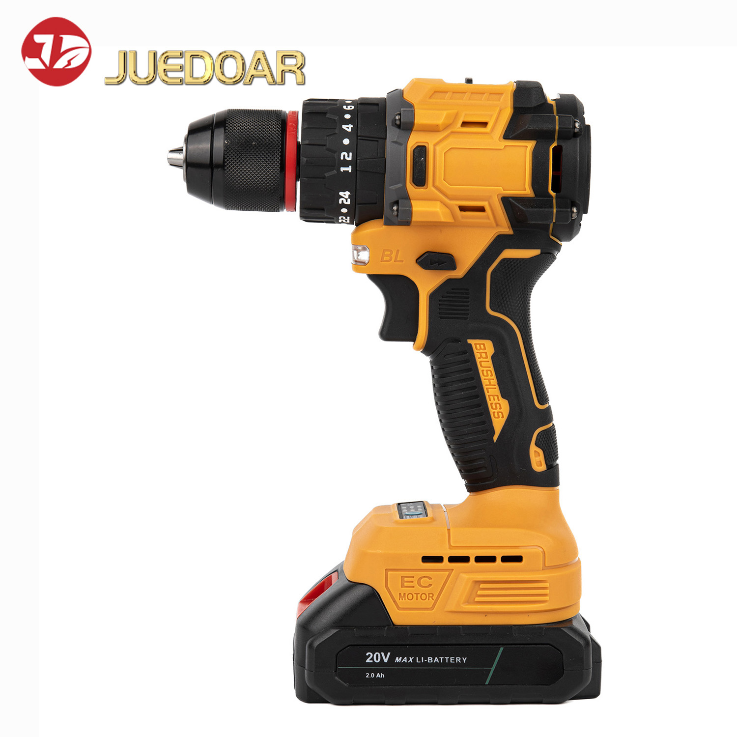 20V Brushless Lithium-Ion Drill, Multi-Function Cordless Drill for Home Use, Reversible Speed-Adjustable Electric Screwdriver