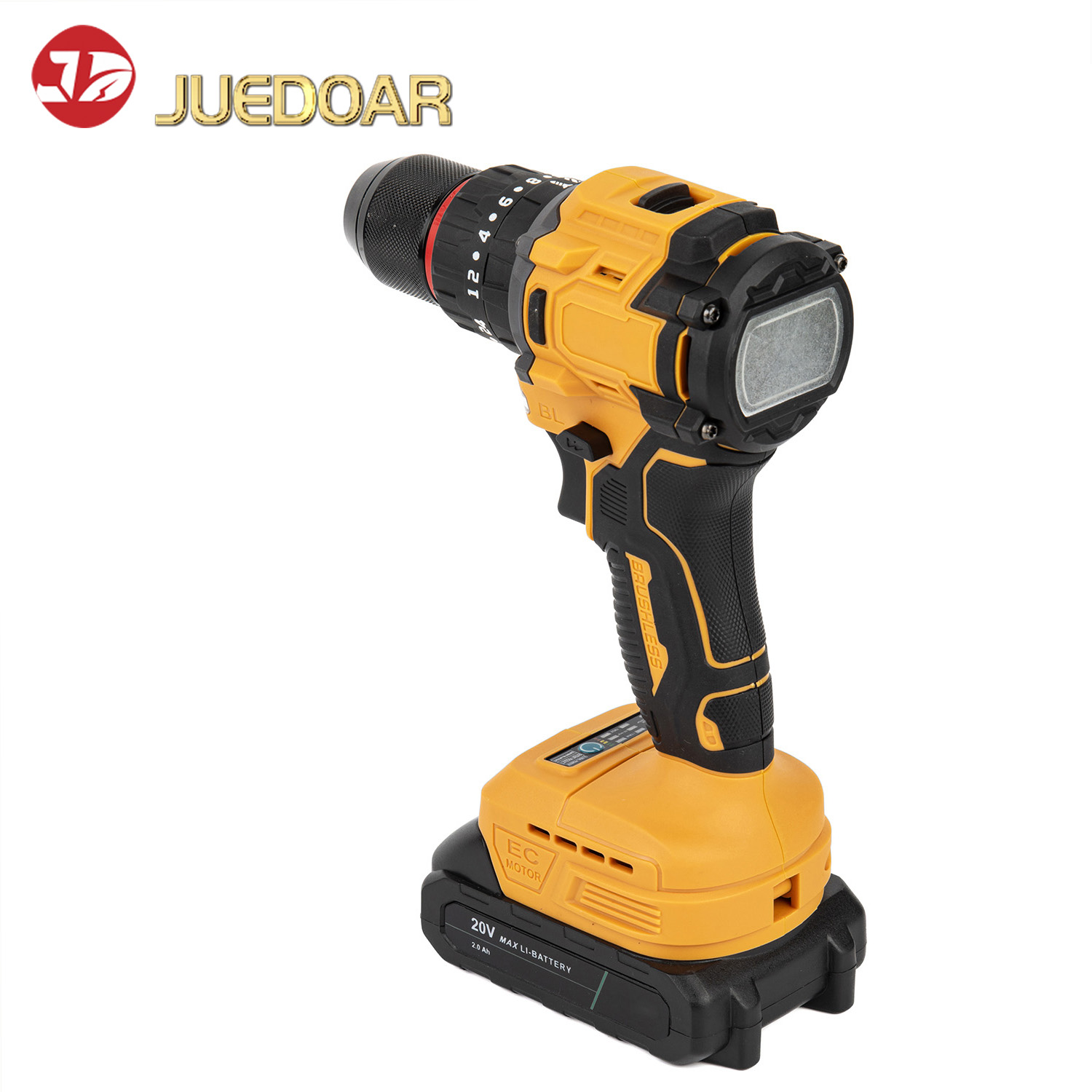 20V Brushless Lithium-Ion Drill, Multi-Function Cordless Drill for Home Use, Reversible Speed-Adjustable Electric Screwdriver