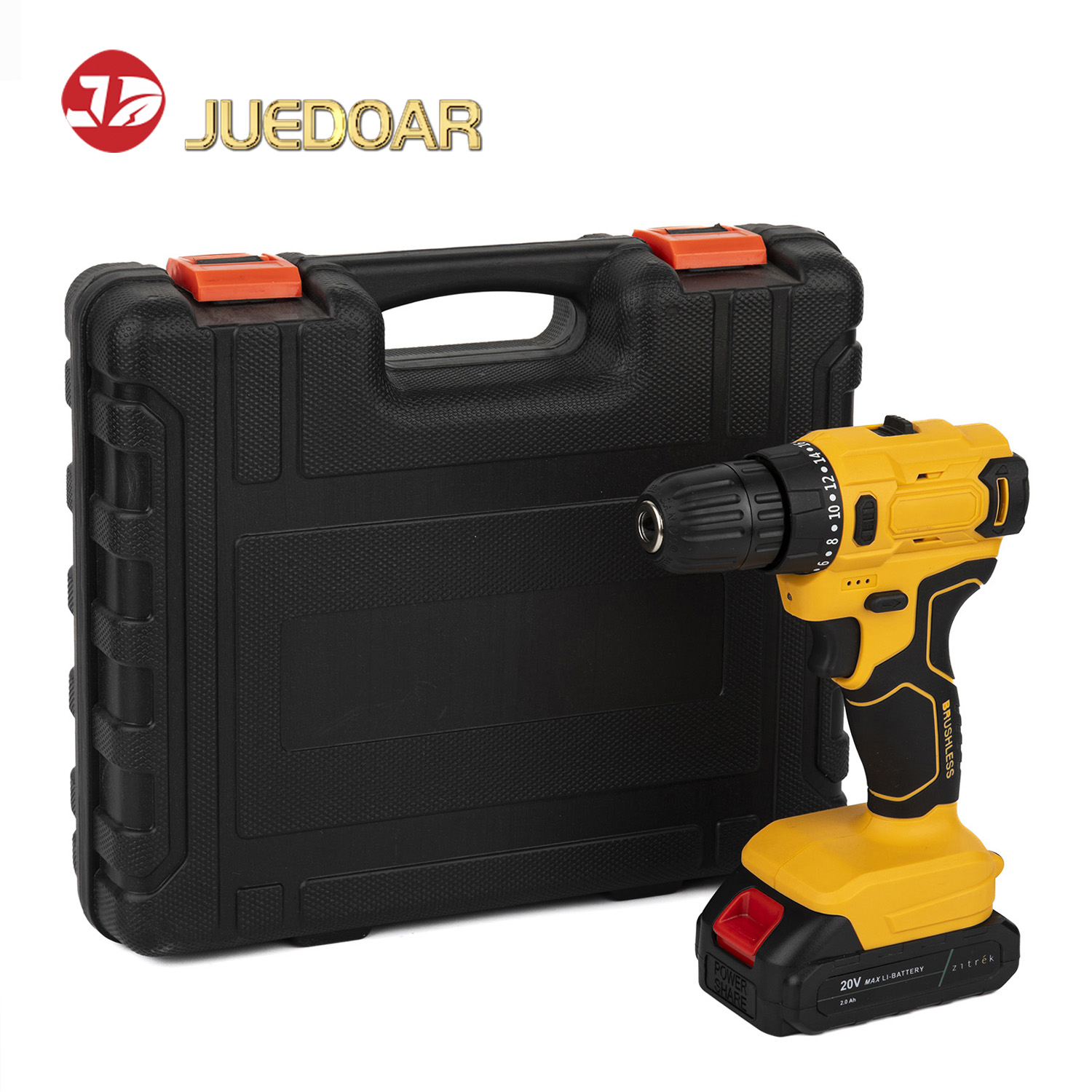 20V Brushless Lithium-Ion Drill, Multi-Function Cordless Drill for Home Use, Reversible Speed-Adjustable Electric Screwdriver