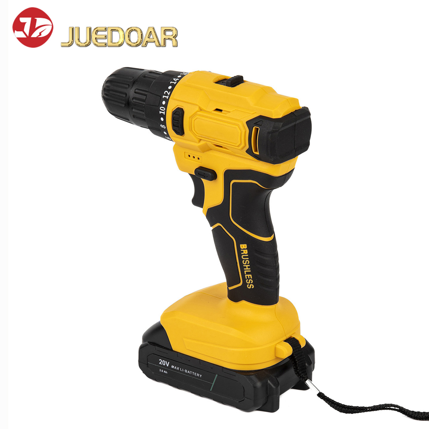 20V Brushless Lithium-Ion Drill, Multi-Function Cordless Drill for Home Use, Reversible Speed-Adjustable Electric Screwdriver